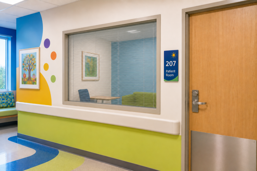 BetweenGlassBlinds integral blinds in a healthcare setting