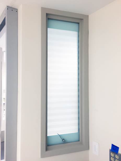 Vistamatic VISTA-Max-XL vision panel in the privacy position at Reading Hospital
