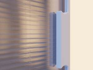 Exterior magnetic slider for operating BGB integral blinds