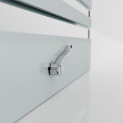 Lever control for operating a Vistamatic privacy vision panel