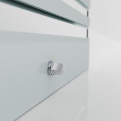 Ligature-resistant knob for a Vistamatic privacy vision panel